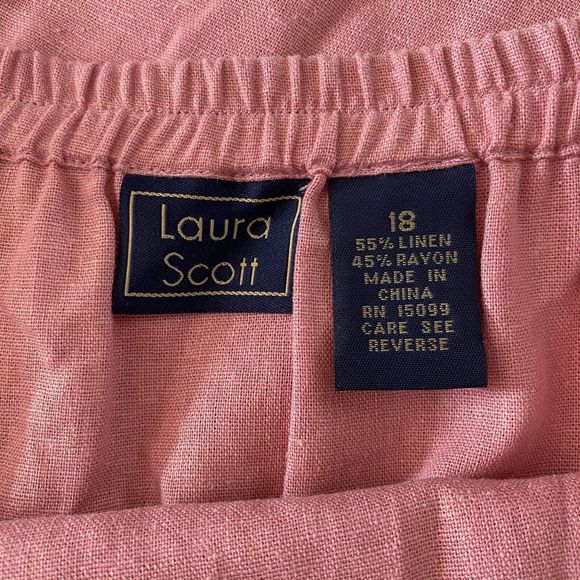 Laura Scott Women’s Linen Blend Embroidered Hem Skirt Size 18 Brand New - Picture 7 of 12